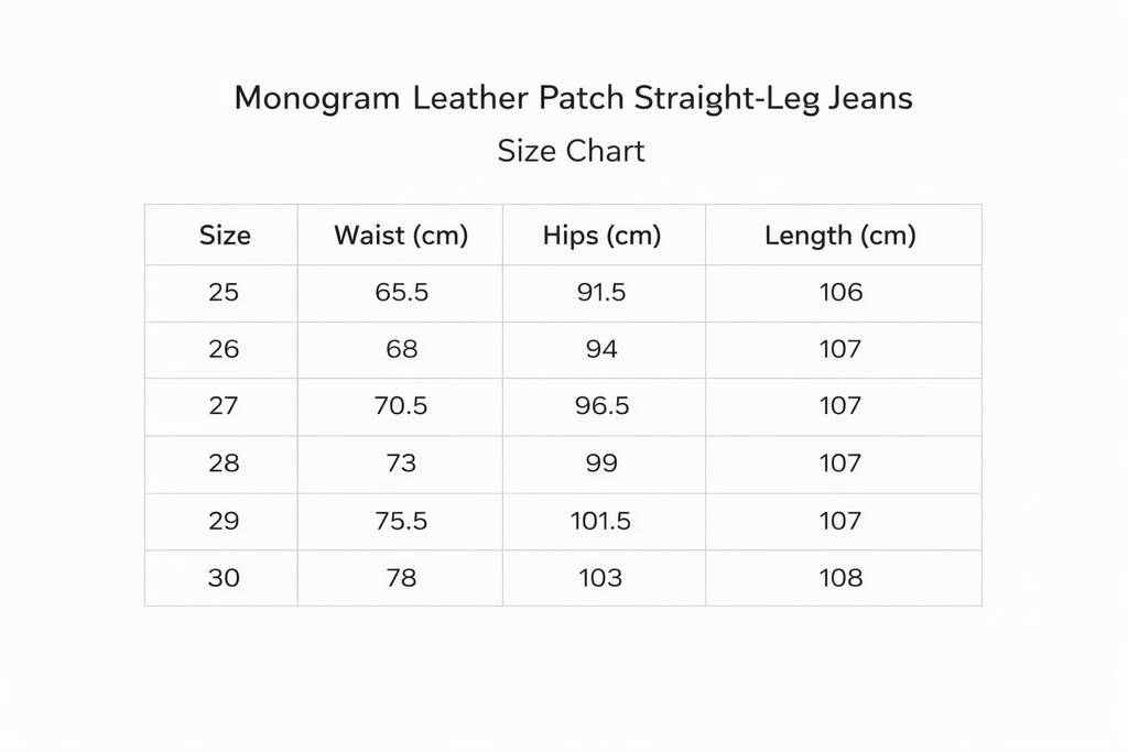 Straight Leg Jeans aus Denim mit Leder-Patch