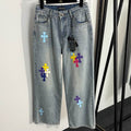 Relaxed Fit Jeans mit Stickerei