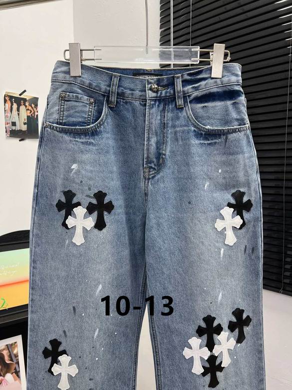 Vaqueros bordados de pierna recta