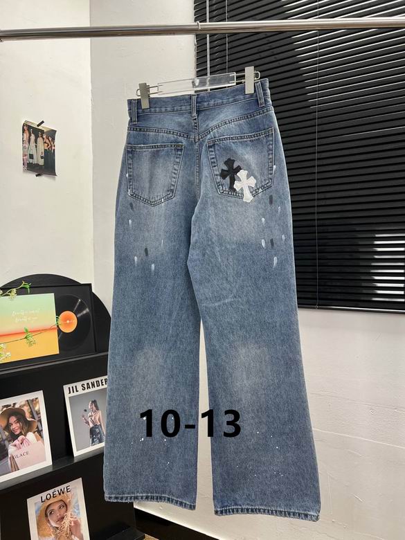 Vaqueros bordados de pierna recta