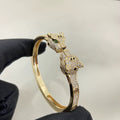 Panther Crystal offener Armreif