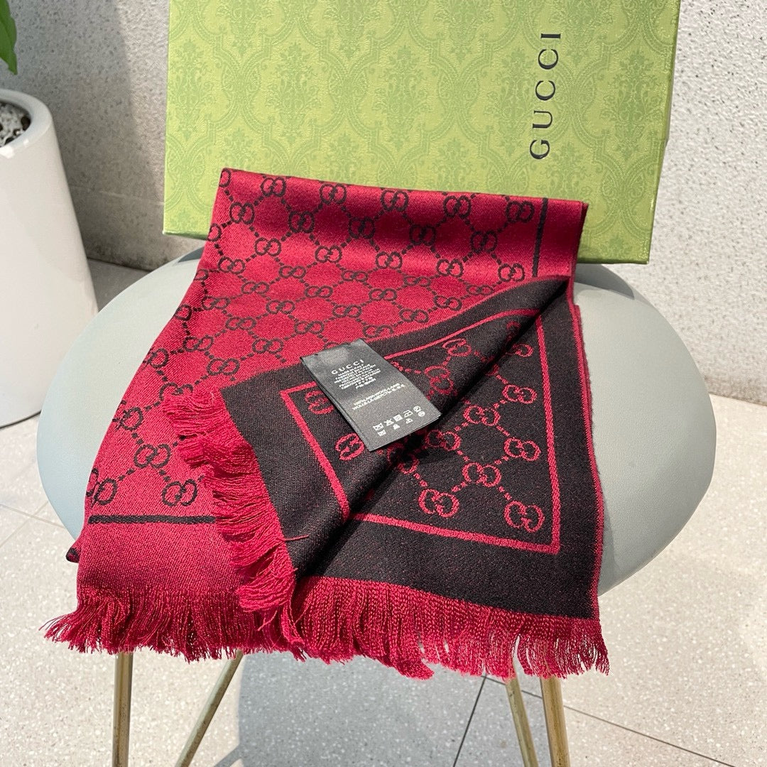 Bufanda de Jacquard de Cachemira con motivo GG