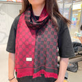 Bufanda de Jacquard de Cachemira con motivo GG