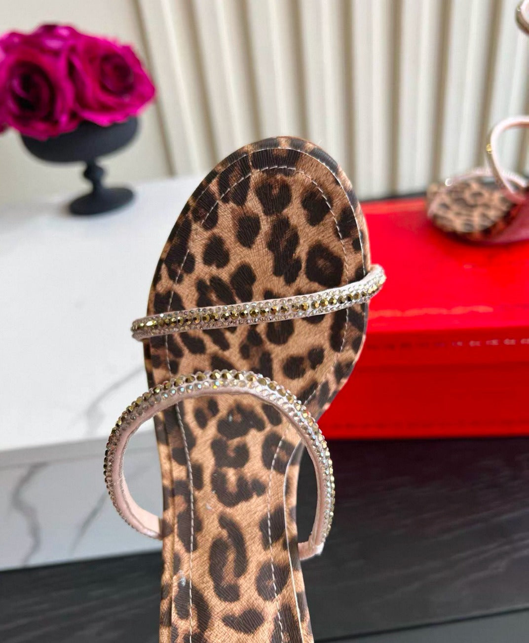 René Caovilla cheetah print heels