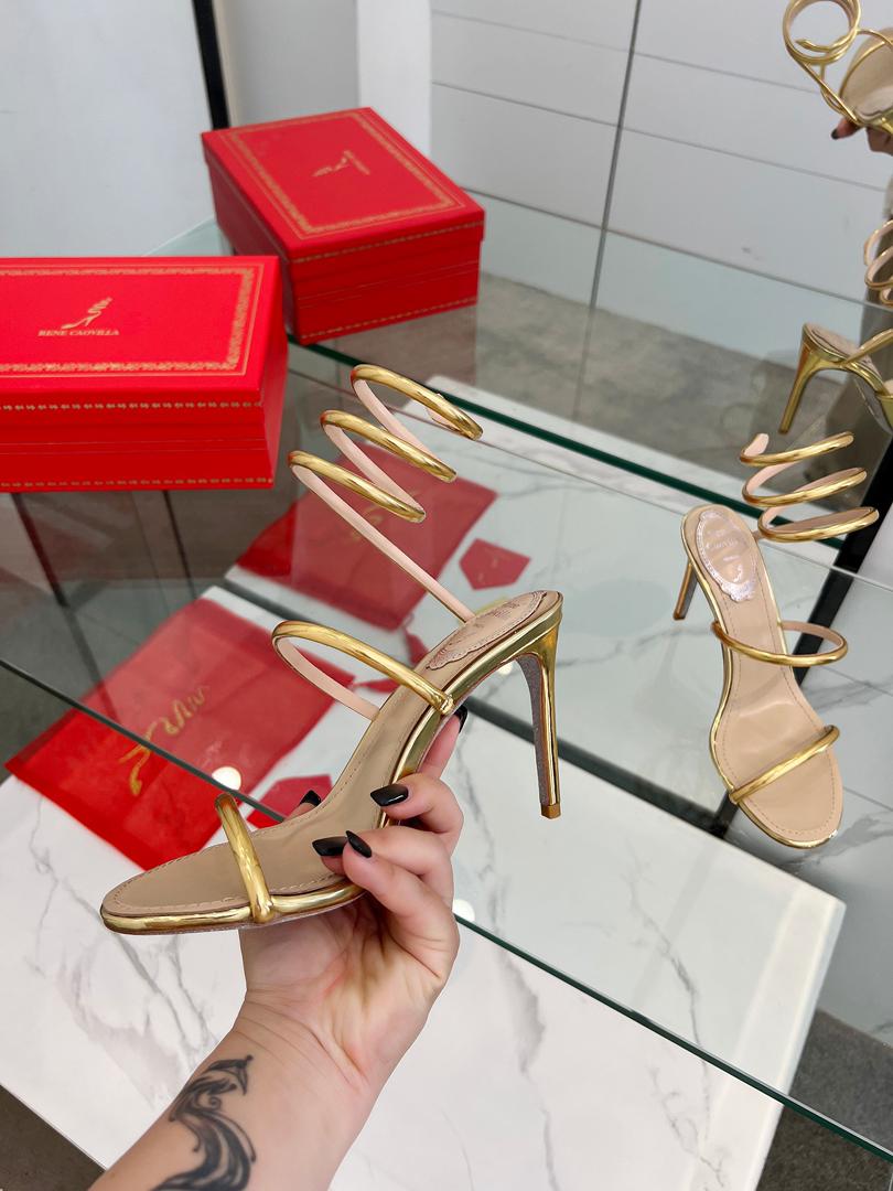 Rene Caovilla Gold heels