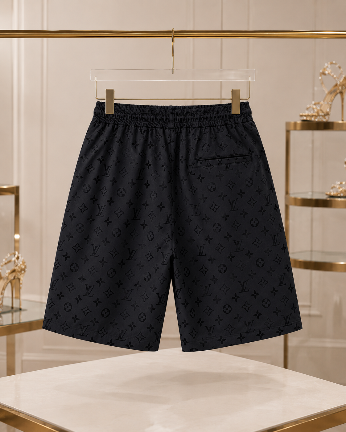 LV black monogram shorts