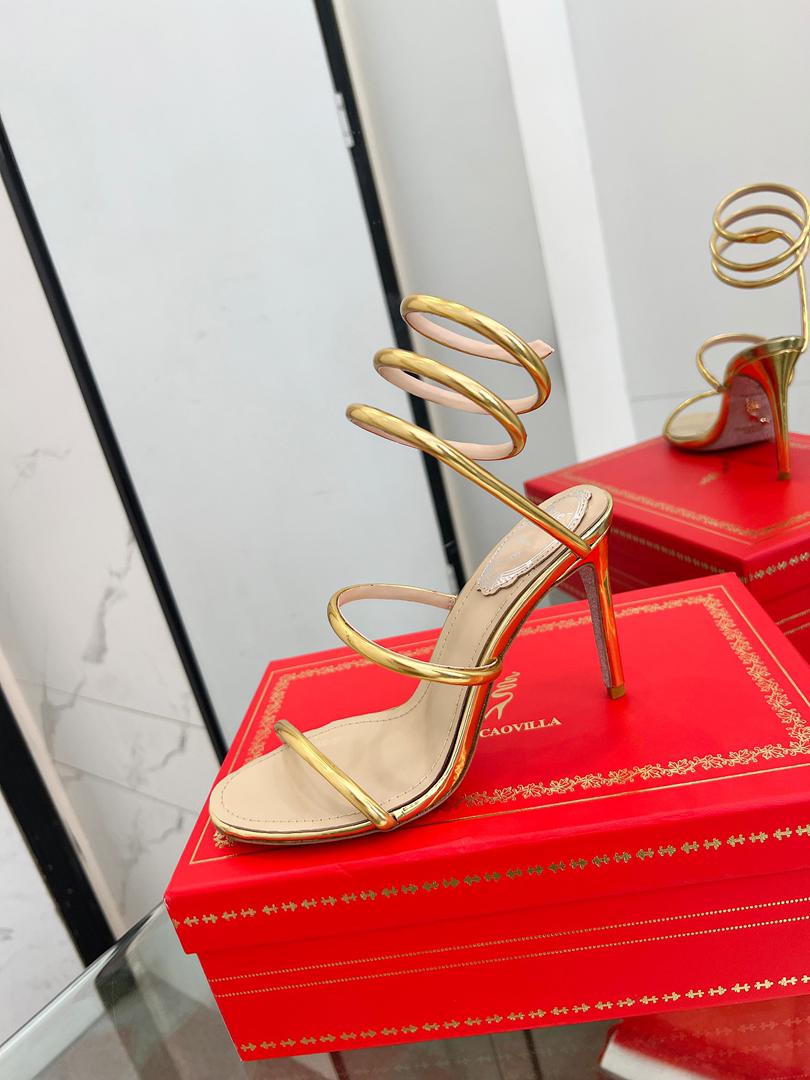 Rene Caovilla Gold heels